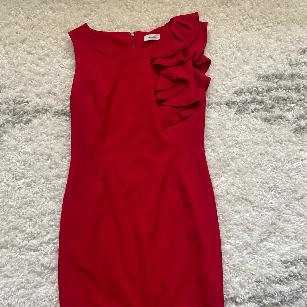 Calvin Klein red dress